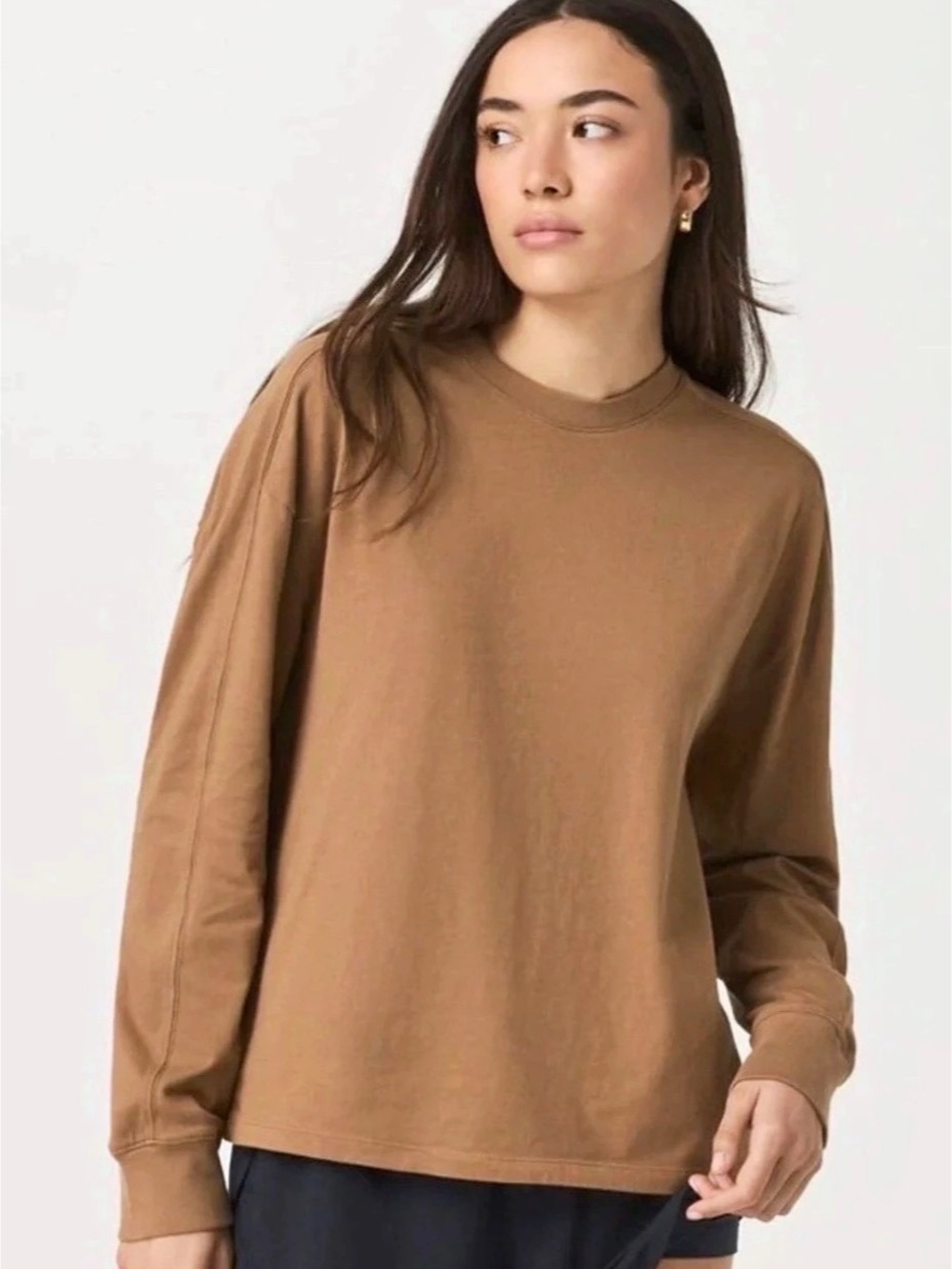Vuori Long Sleeve Heavyweight Cotton Tee Acorn Size S NWT